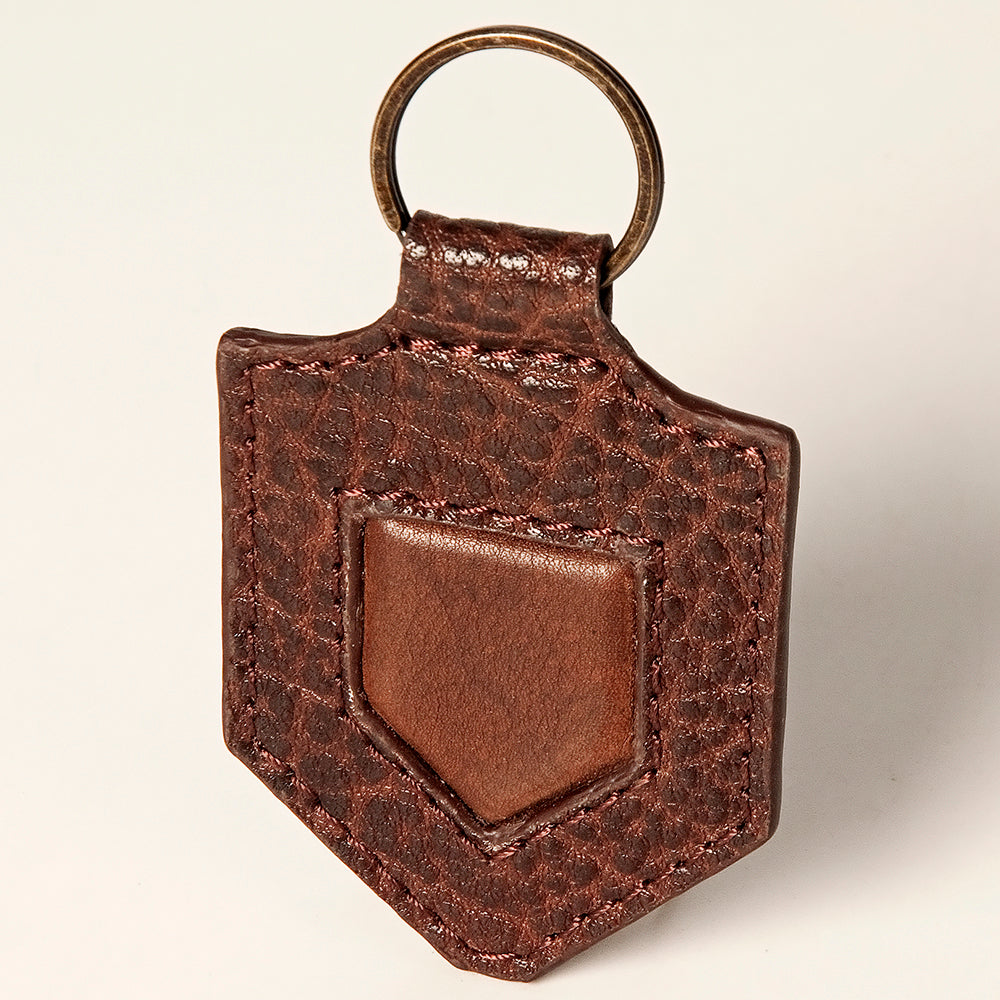 American Darling ADKRZ101 Hand Tooled Carved Genuine Leather Keyring