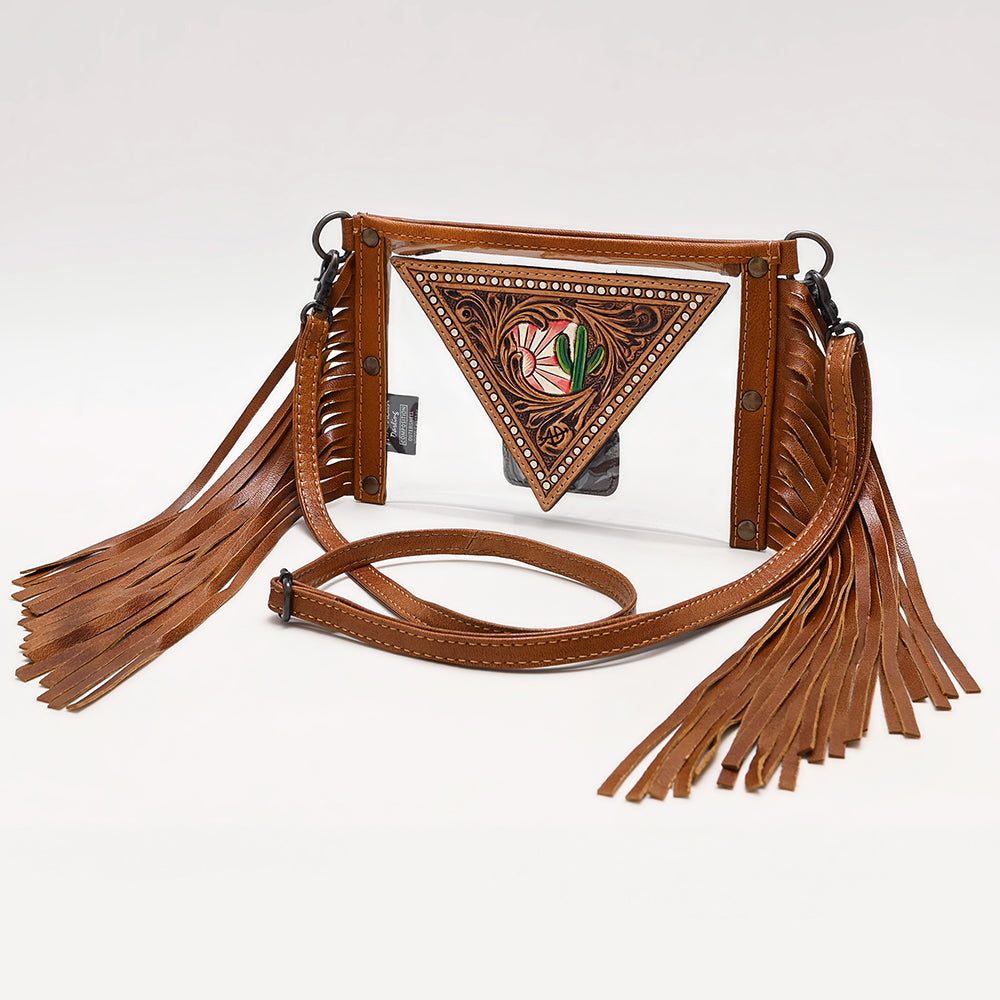 American Darling Clear Bag Hand Tooled Genuine Leather Western Women Handbag Purse | for Cute