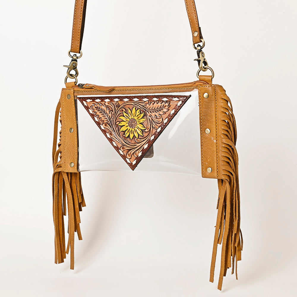 American Darling Clear Bag Hand Tooled Genuine Leather Western Women Handbag Purse | for Cute