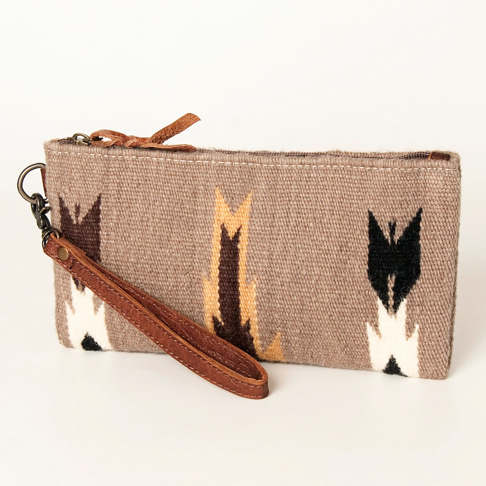 American Darling Wristlet Hair -On Saddle blanket Genuine Leather Western Women Bag | Handbag Purse Travel Clutch