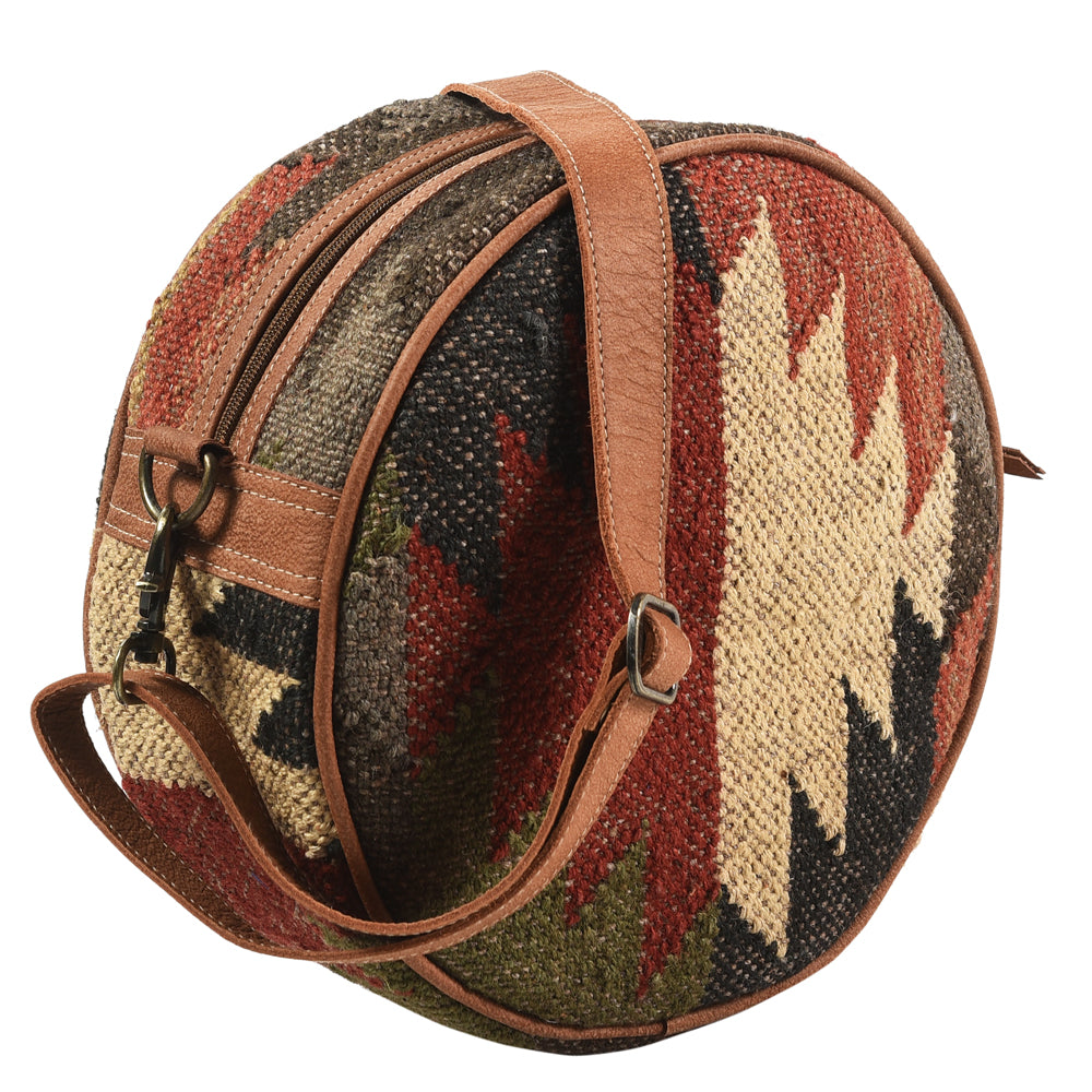 OHLAY Canteen Upcycled Canvas Genuine Leather Women's Bag Western Handbag Purse Women Handbags Belt for Purses Womens Summer