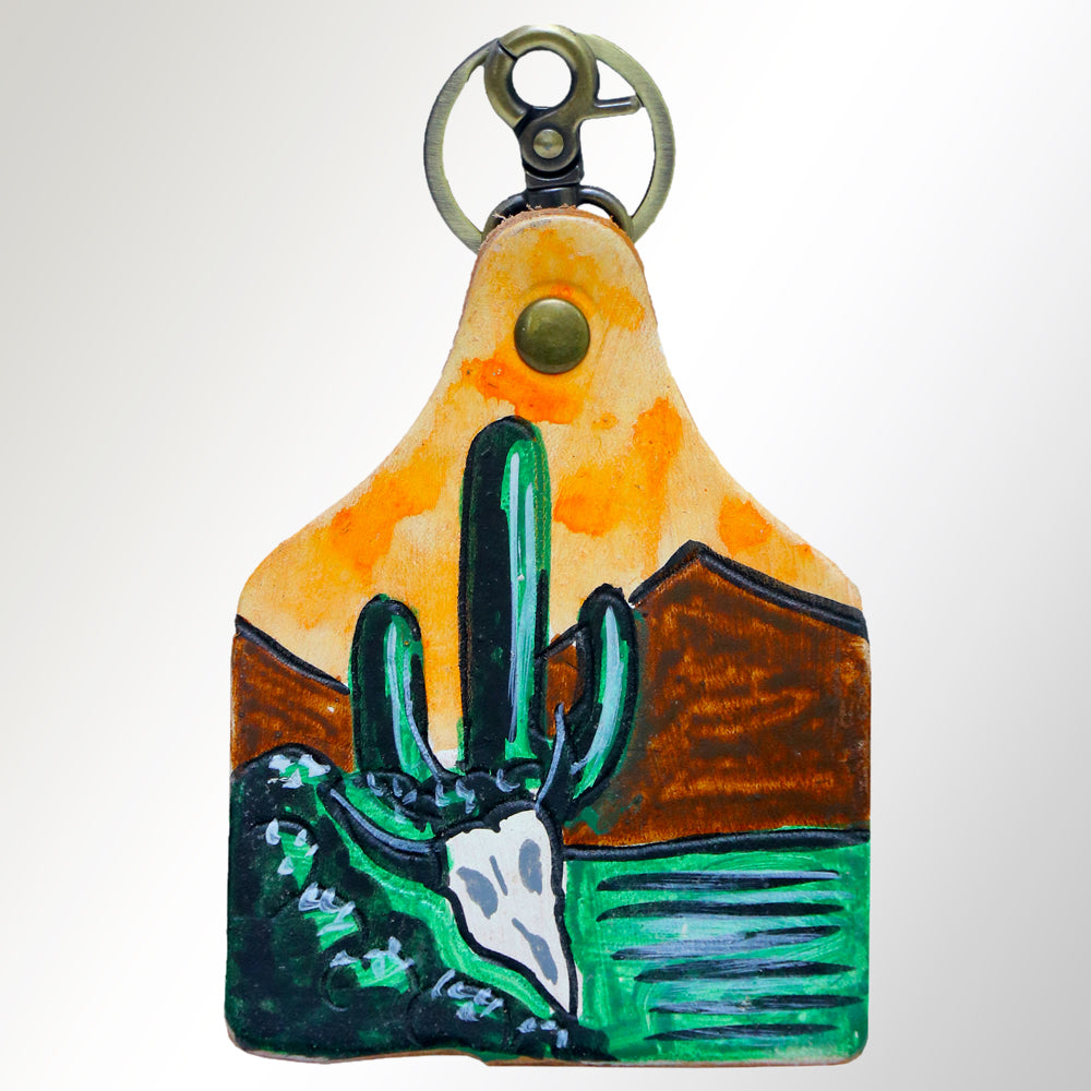 American Darling ADKRM107 Hand Painted Genuine Leather Keyring