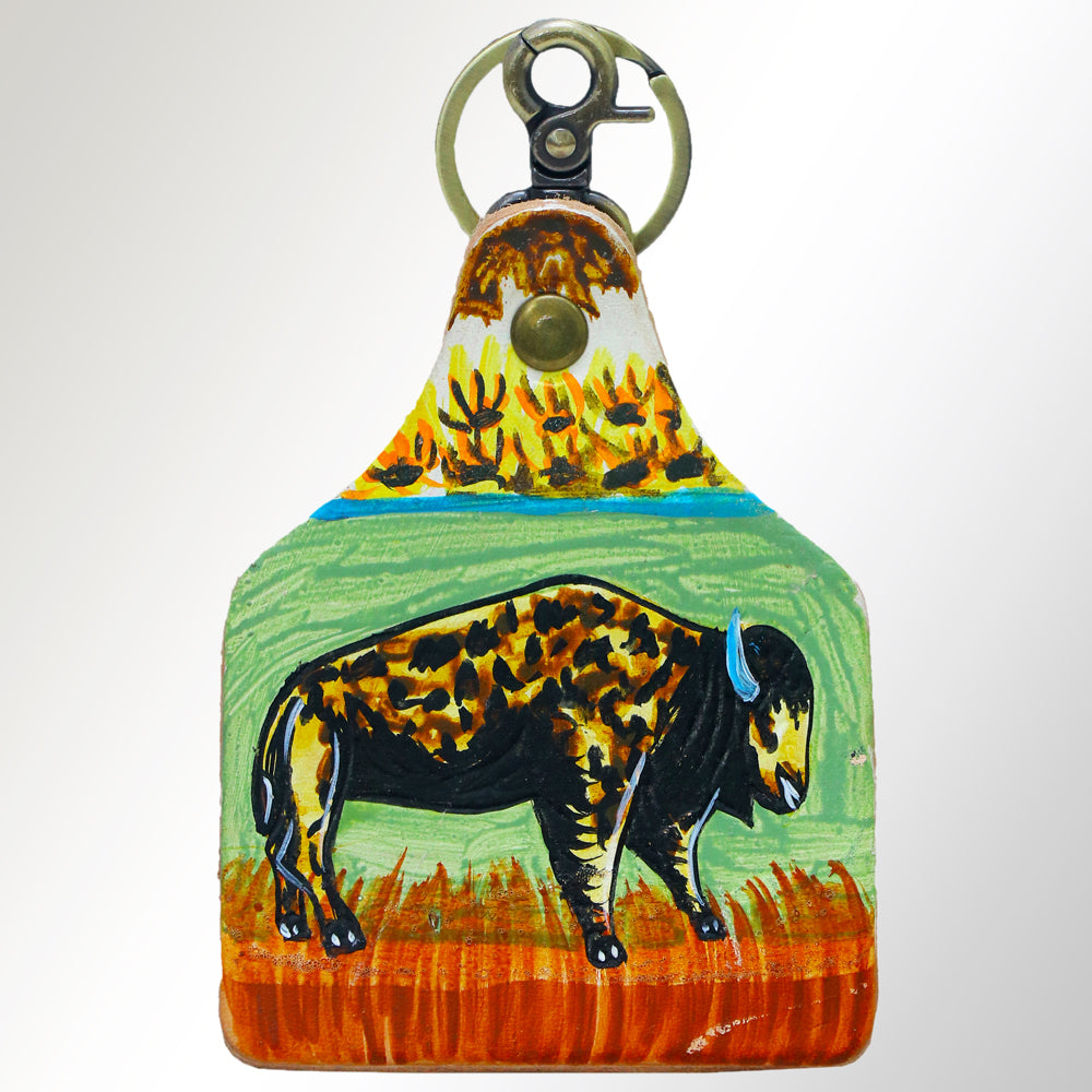 American Darling ADKRM108 Hand Painted Genuine Leather Keyring