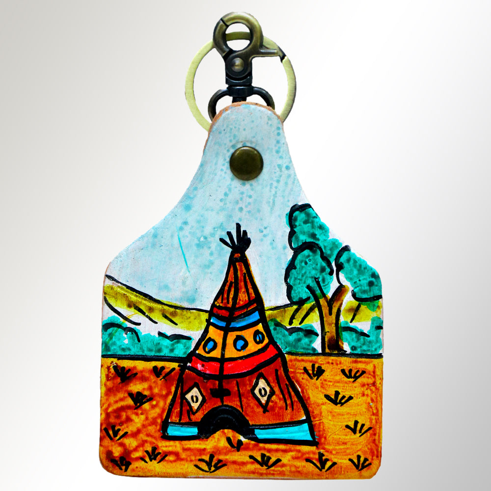 American Darling ADKRM110 Hand Painted Genuine Leather Keyring