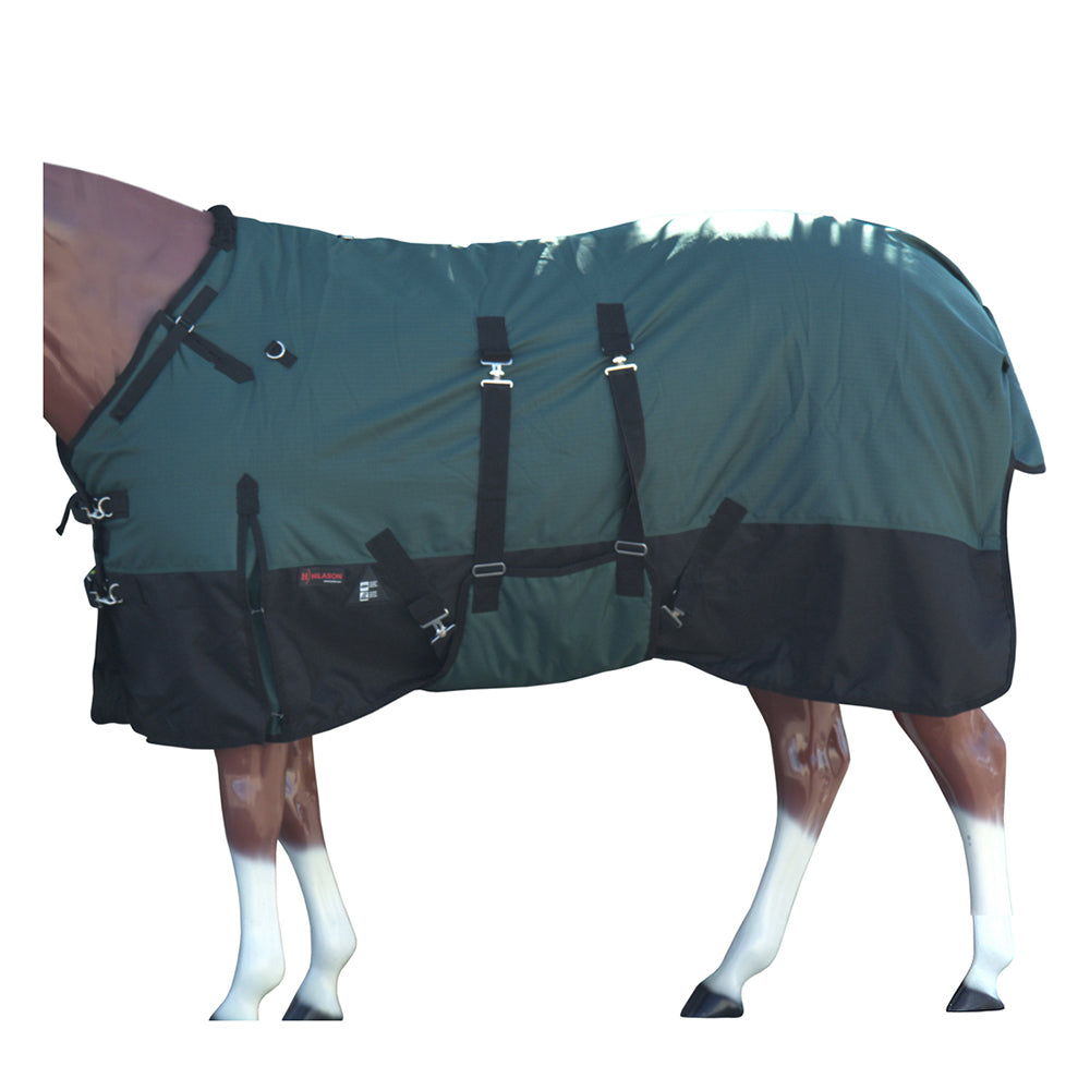 HILASON 600D Winter Waterproof Poly Horse Blanket Belly Wrap Hunter Green | Turnout Blankets for Horses