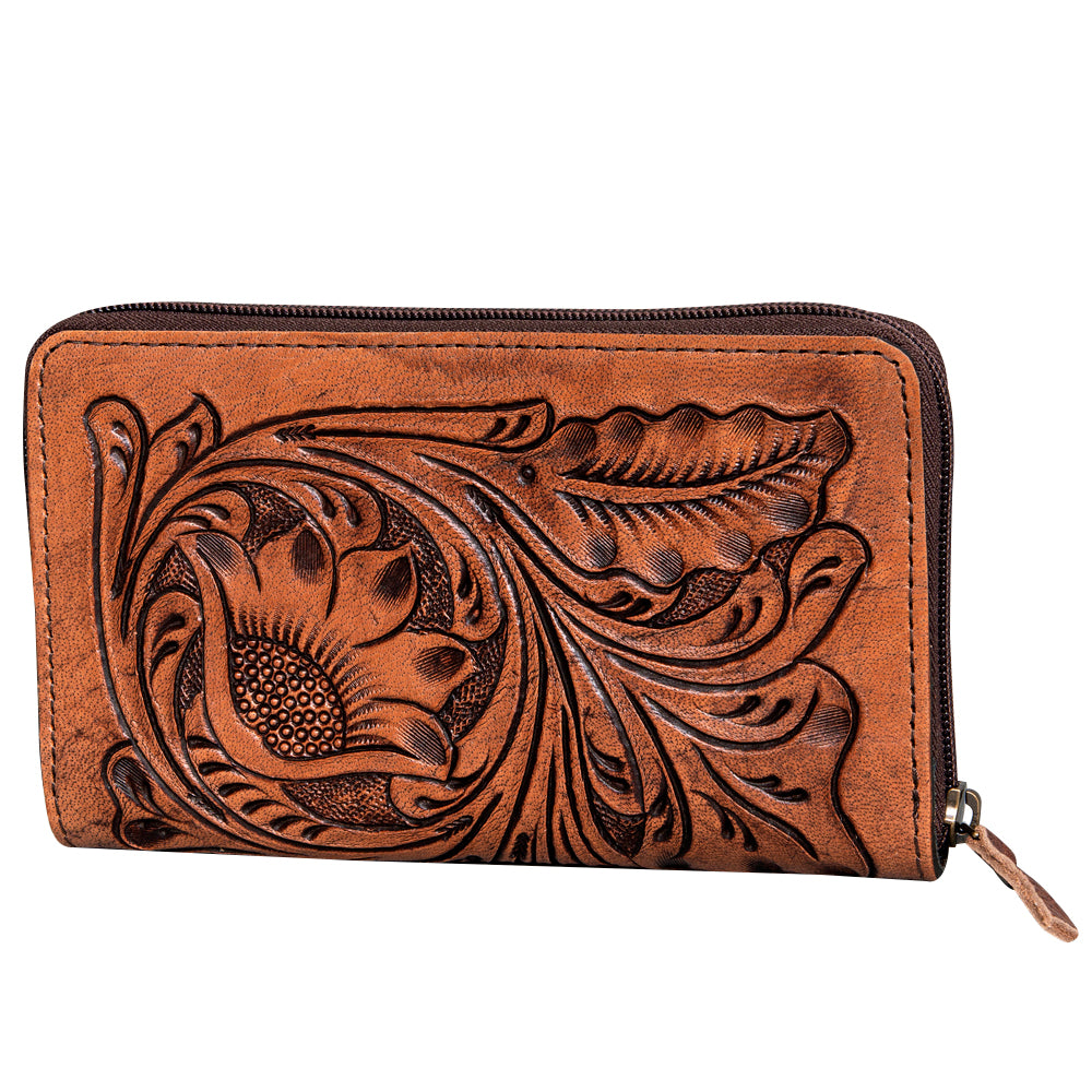OHLAY Wallet Hand Tooled Genuine Leather Women Bag Western Handbag Purse | Womens Handbags |Leather Belt for Summer