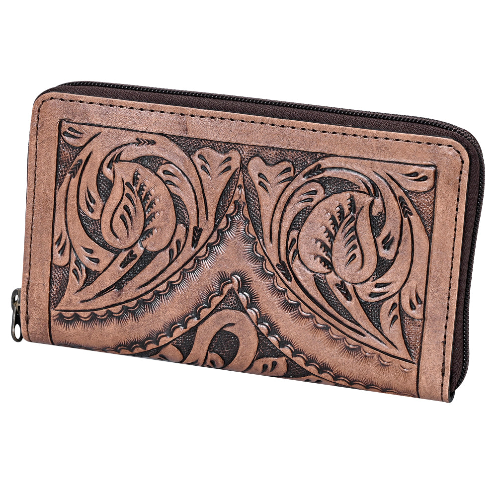 OHLAY Wallet Hand Tooled Genuine Leather Women Bag Western Handbag Purse | Womens Handbags |Leather Belt for Summer