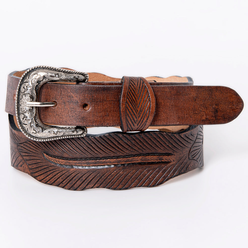 American Darling Full Grain Genuine Leather Belt Men and Women Western with Removable Buckle