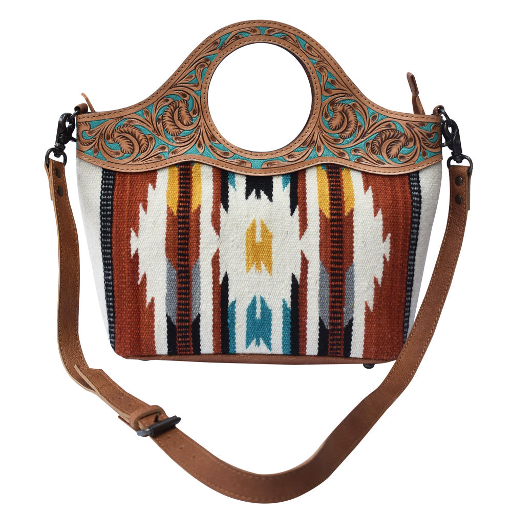 American Darling Tote Saddle Blanket Genuine Leather Western Women Bag Handbag Purse | Travel Bags College Casual