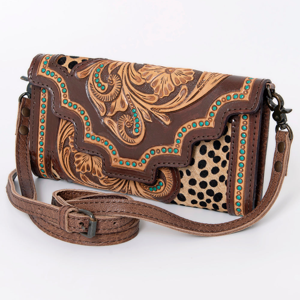 American Darling Messenger Saddle Blanket Fabric Genuine Leather Western Women Bag Handbag Purse | Cute