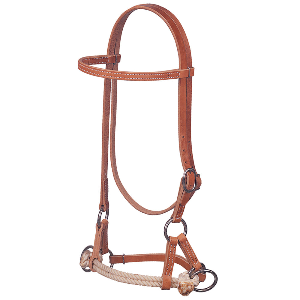 Weaver Leather Harness Side Pull with Double Rope