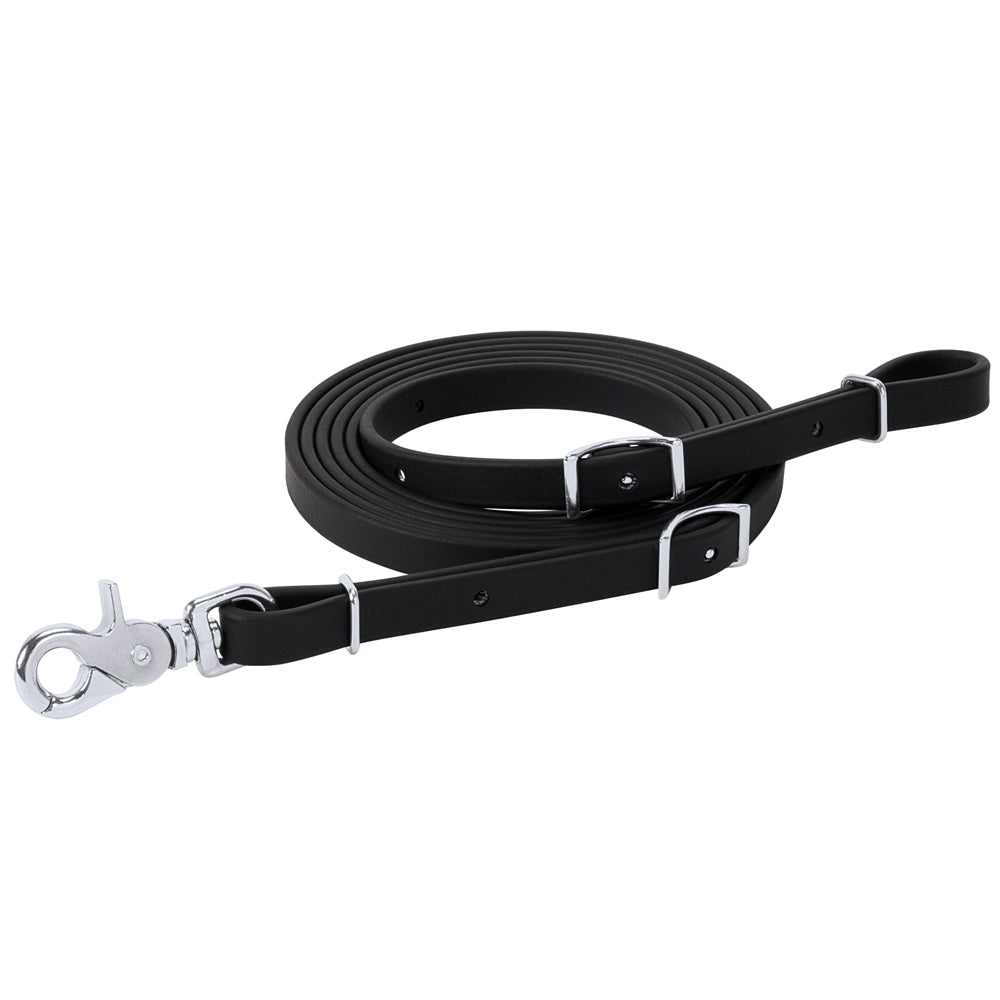 Weaver Leather Brahma Webb Roper Reins 1/2" x 8 Ft Black