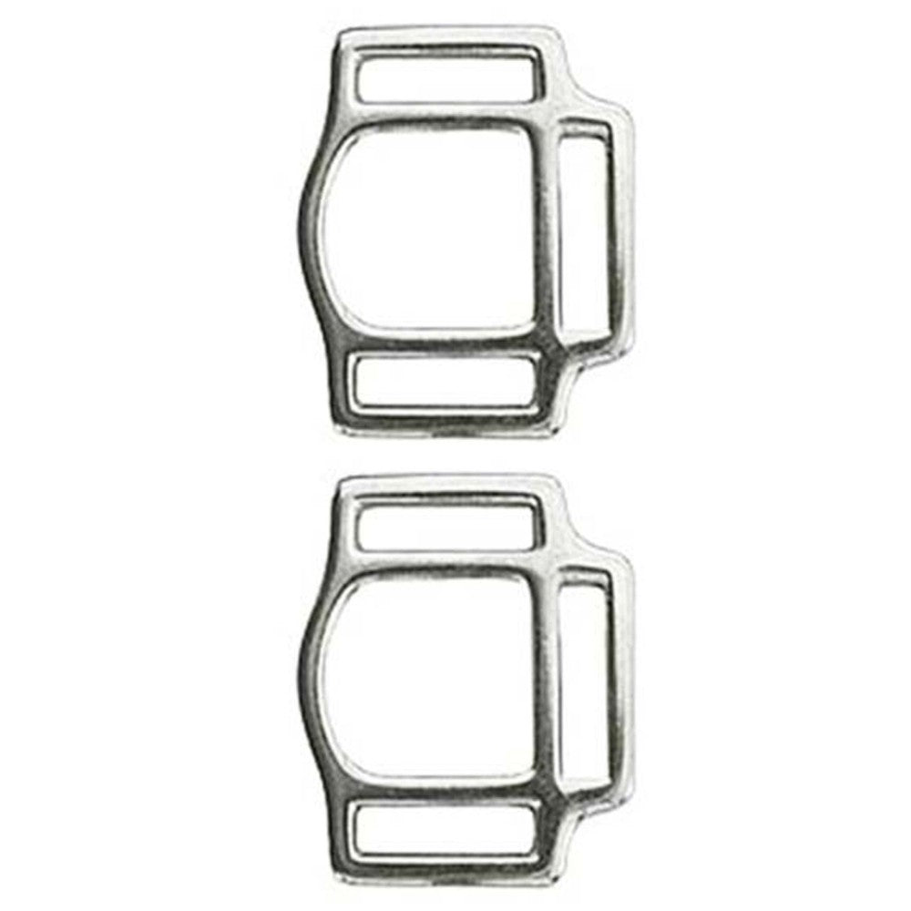 Hilason 1 Inch Malleable iron 3 Way Halter Square Nickel Plated