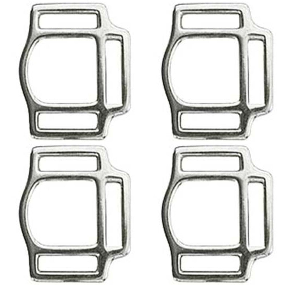 Hilason 1 Inch Malleable iron 3 Way Halter Square Nickel Plated