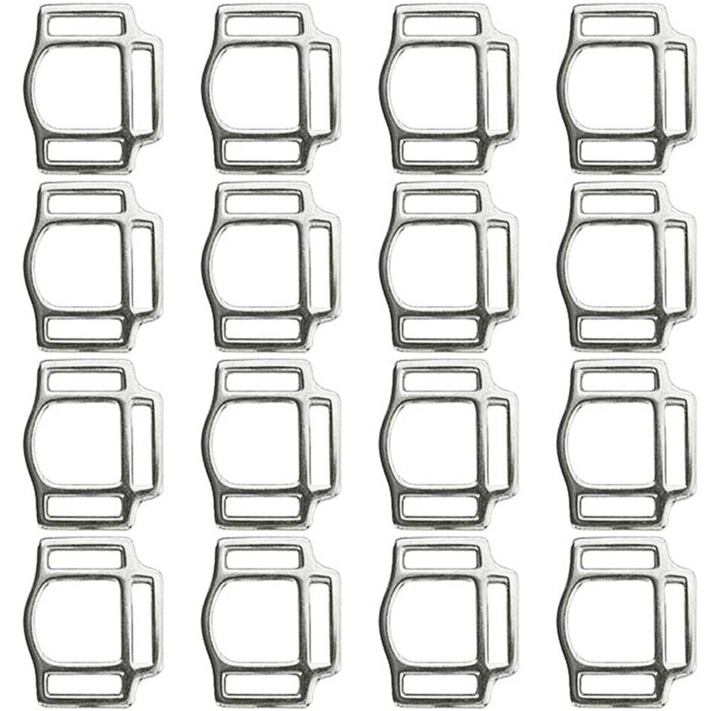 Hilason 1 Inch Malleable iron 3 Way Halter Square Nickel Plated