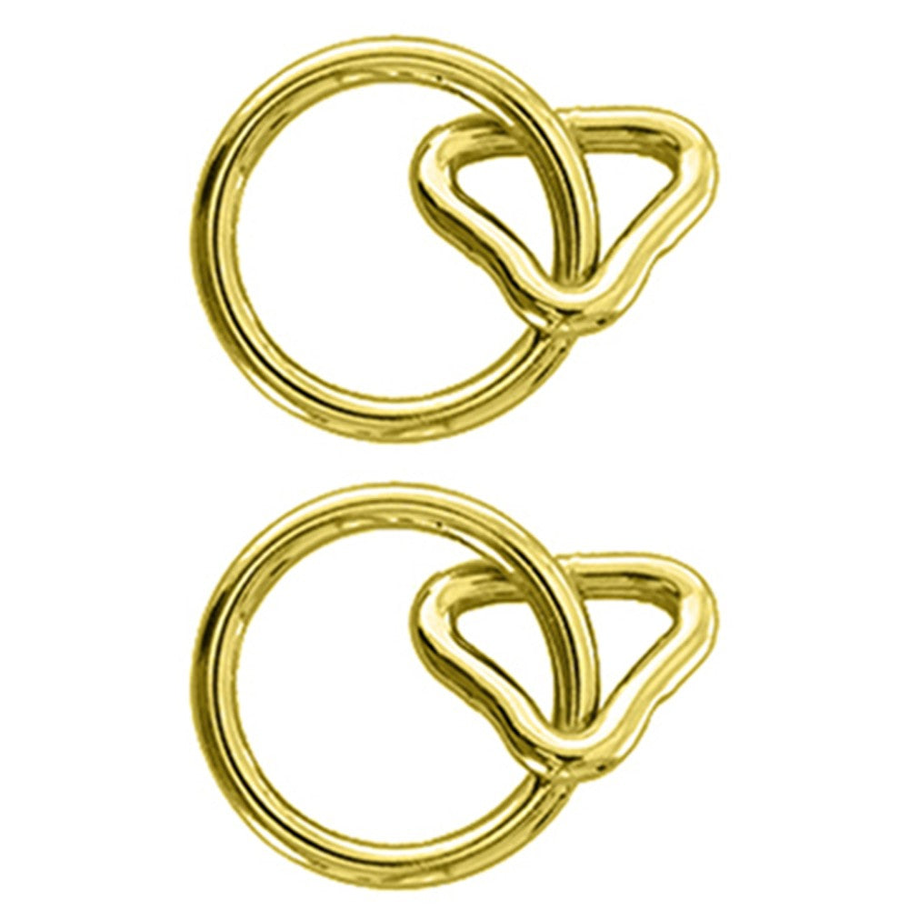 Hilason 1 Inch Loop 1/4 Ring Brass Plated