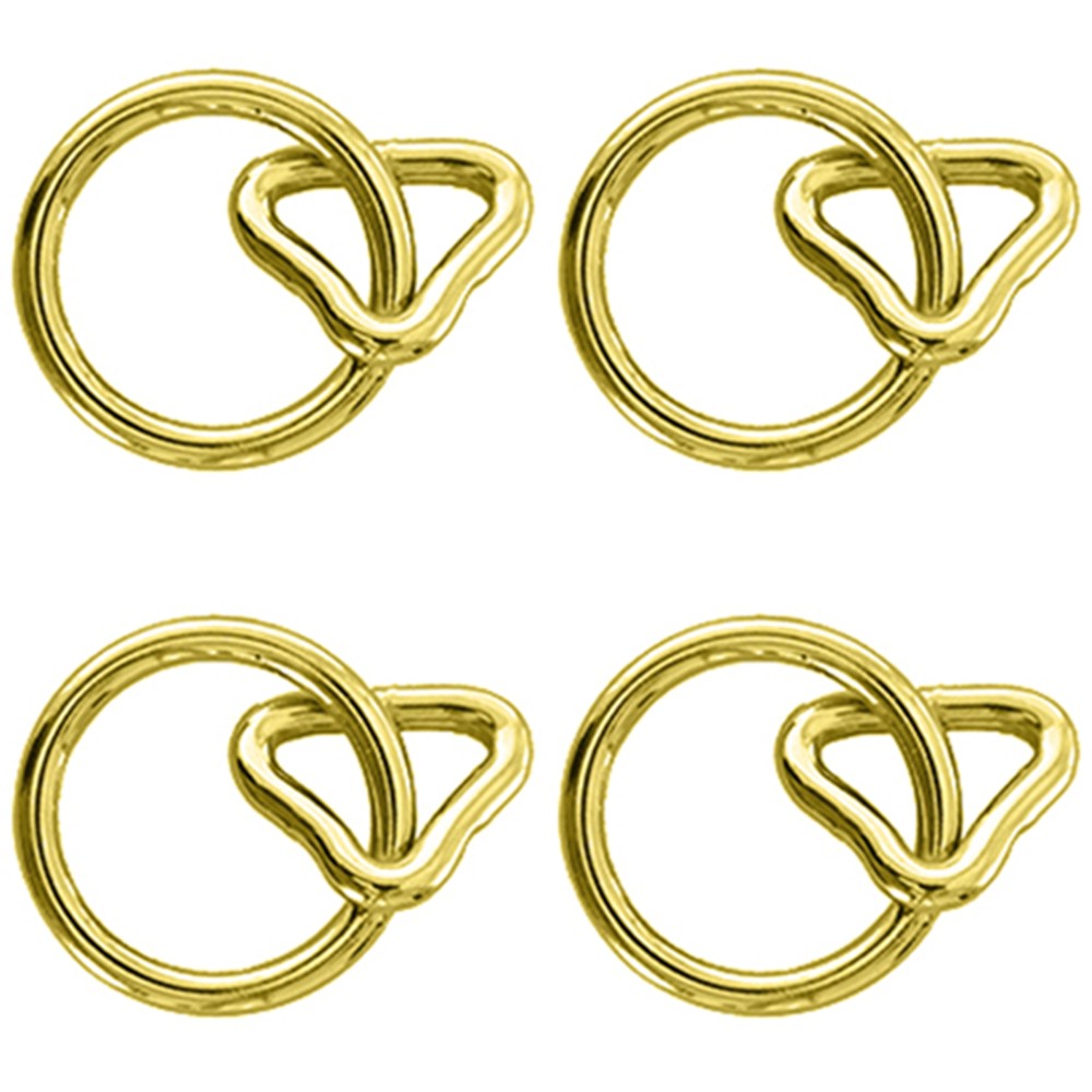 Hilason 1 Inch Loop 1/4 Ring Brass Plated
