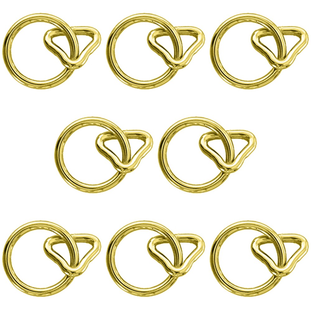 Hilason 1 Inch Loop 1/4 Ring Brass Plated