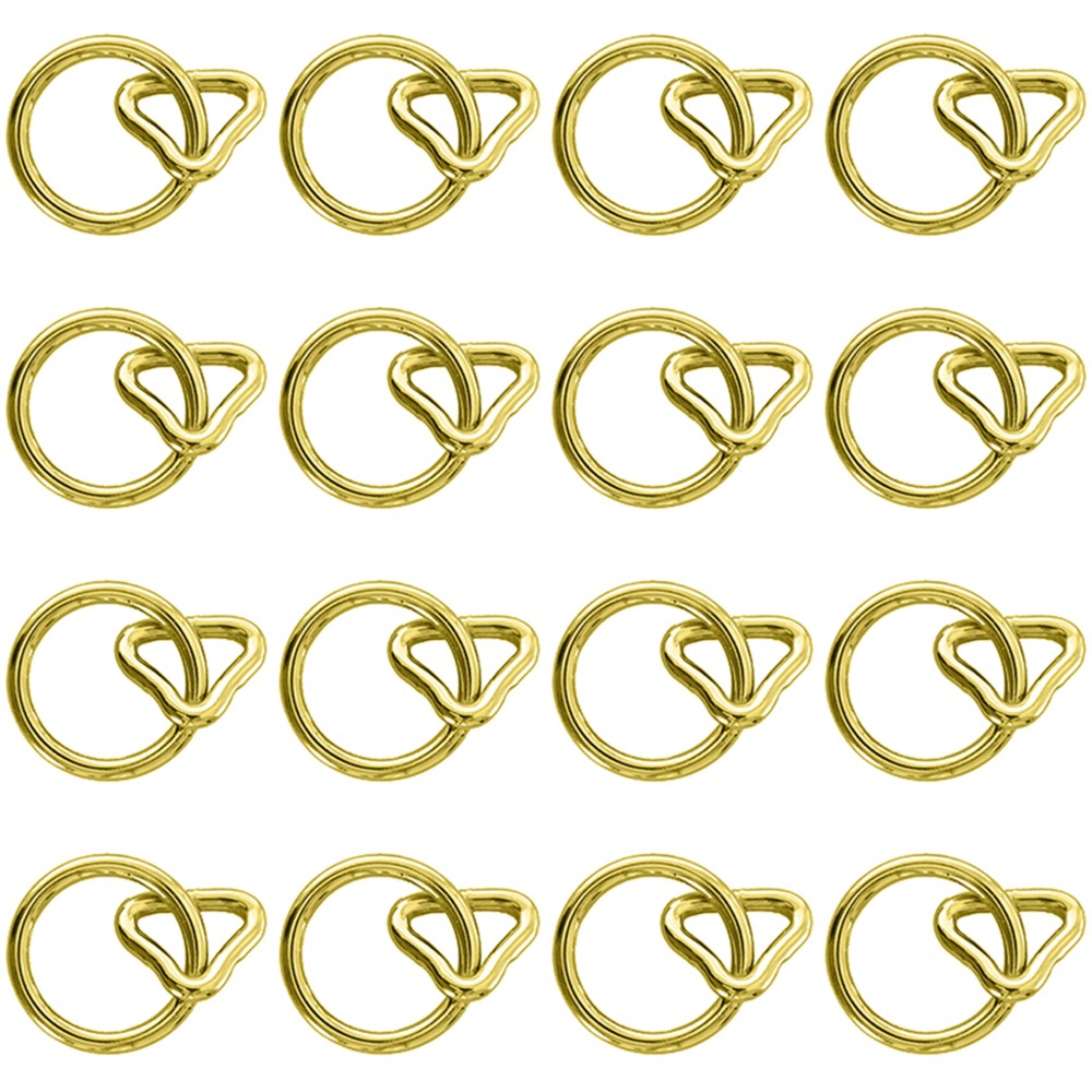 Hilason 1 Inch Loop 1/4 Ring Brass Plated
