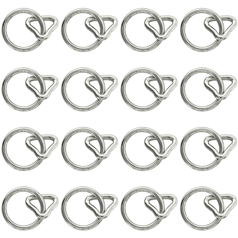 Hilason 1Inch Loop 1 1/4 Inch Ring Nickel Plated