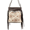 OHLAY Large Crossbody Upcycled Wool Canvas Hair-On Genuine Leather Women's Bag Western Handbag Purse Womens Handbags Purses