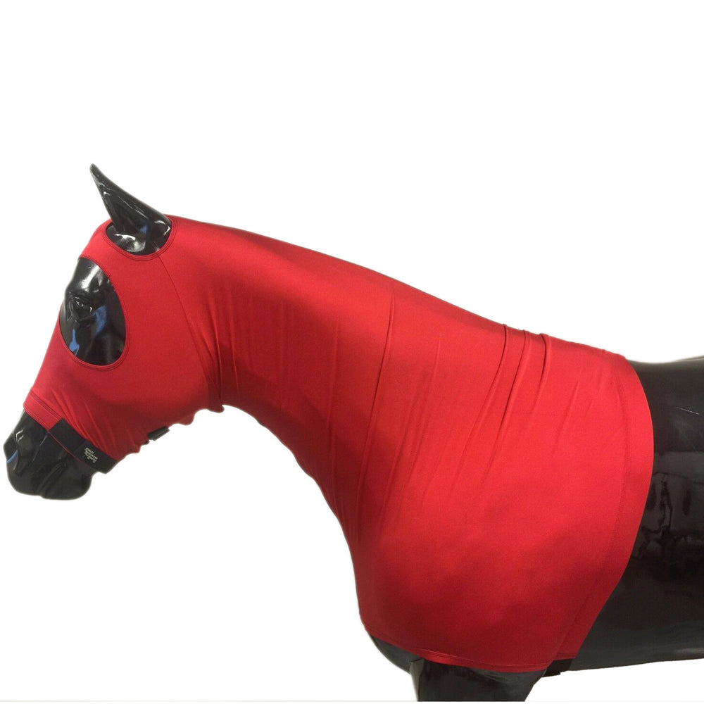 Sleazy Sleepwear Stretch Solid Hood For Horse Red