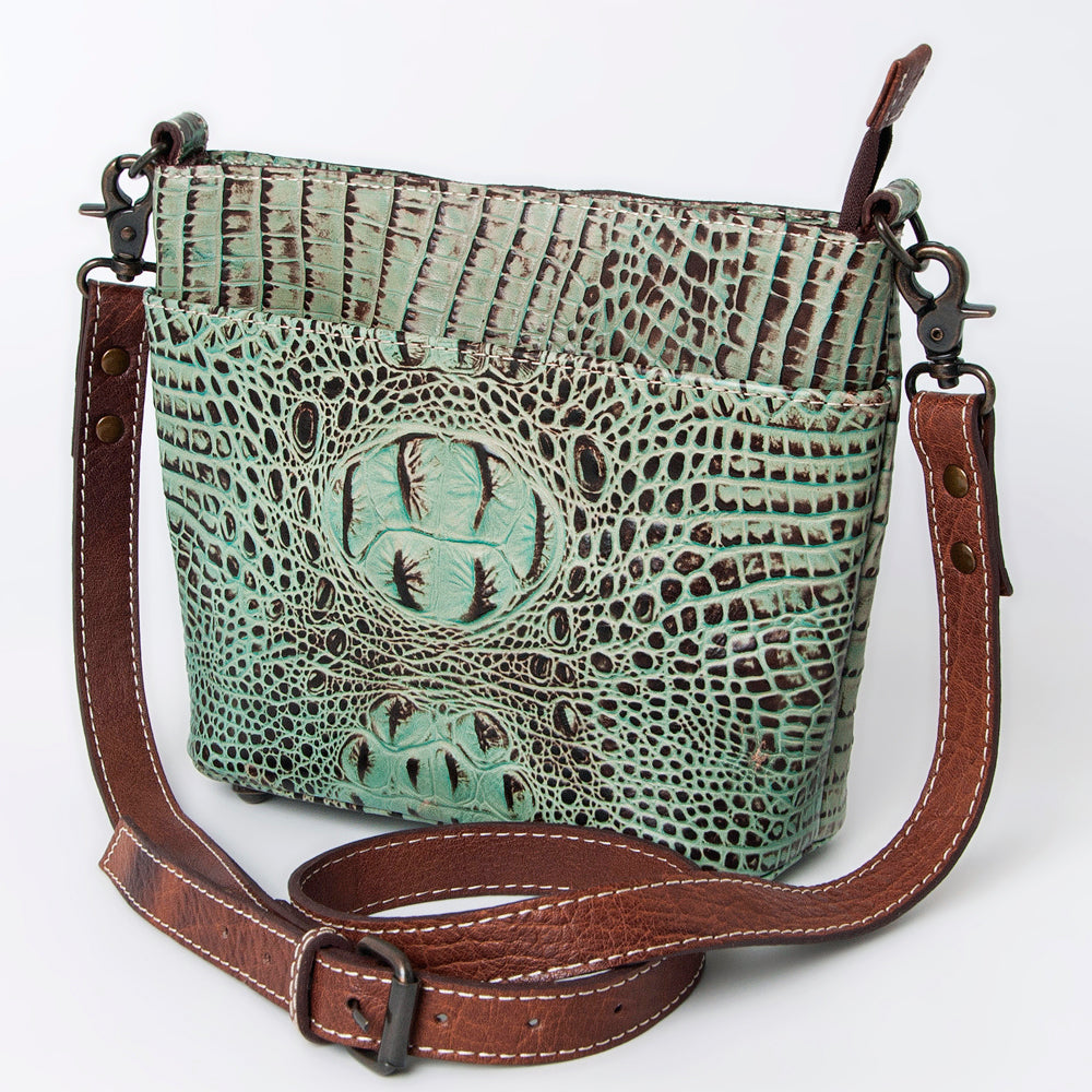 American Darling Cross Body Crocodile Embossed Genuine Leather Western Women Bag Handbag | for Cute Laptop