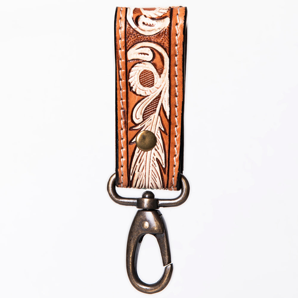American Darling ADKR210M Hand Tooled Carved Genuine Leather Keyring