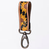 American Darling ADKR210T Hand Tooled Carved Genuine Leather Keyring