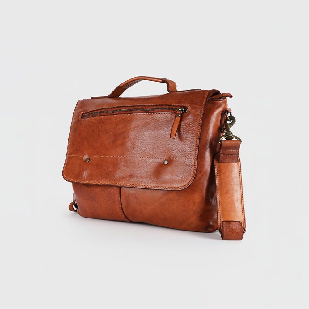 Spaghetti Western Swc408Tan Briefcase Vintage Handmade Drum Dyed Genuine European Cowhide Leather Women Bag Western Handbag Purse