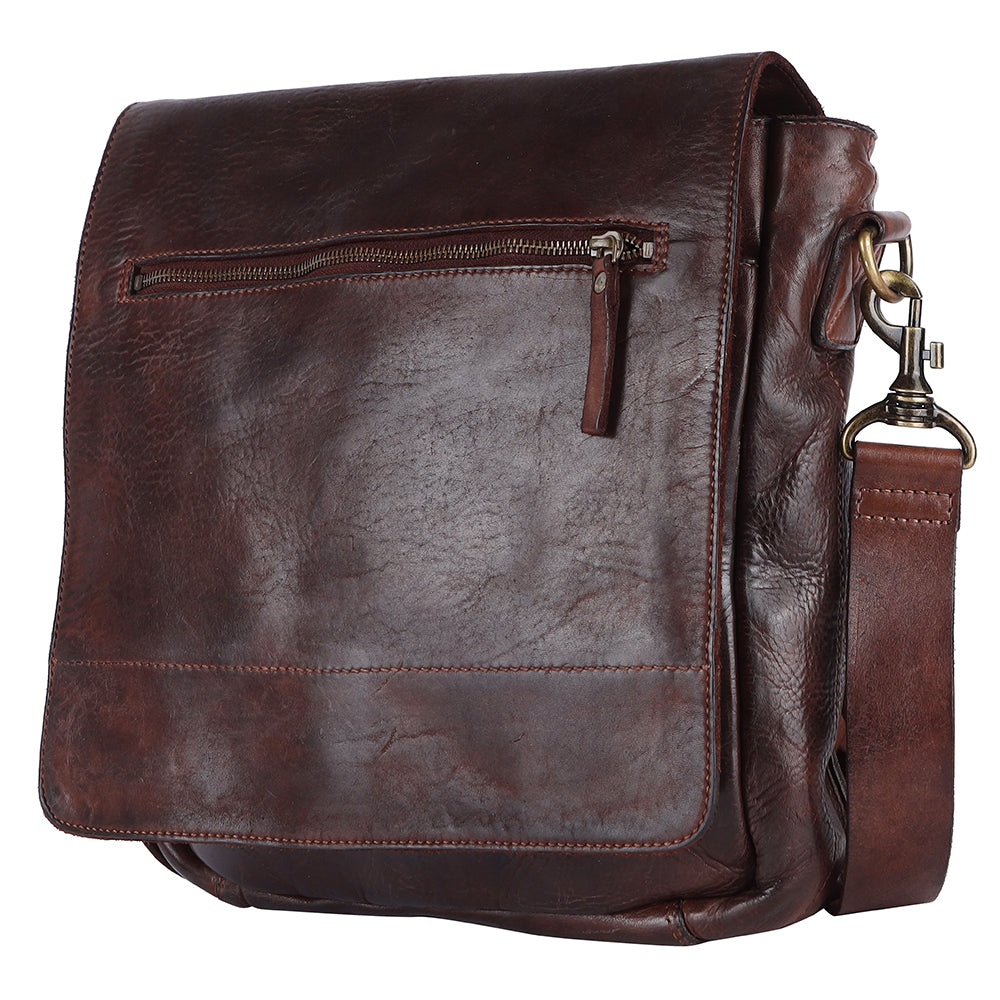 Spaghetti Western Swc406Brn Cross Body I Vintage Handmade Drum Dyed Genuine European Cowhide Leather Women Bag WesternåÊHandbagåÊPurse