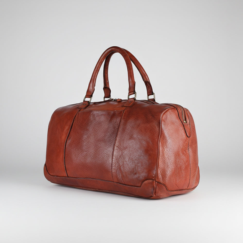 Spaghetti Western Swc418Cg Duffel Vintage Handmade Drum Dyed Genuine European Cowhide Leather Women Bag Western Handbag Purse