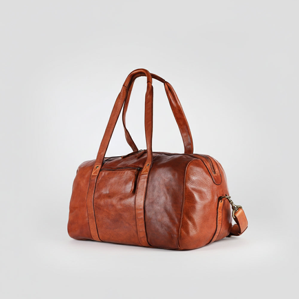 Spaghetti Western Swc413Tan Duffel Vintage Handmade Drum Dyed Genuine European Cowhide Leather Women Bag Western Handbag Purse