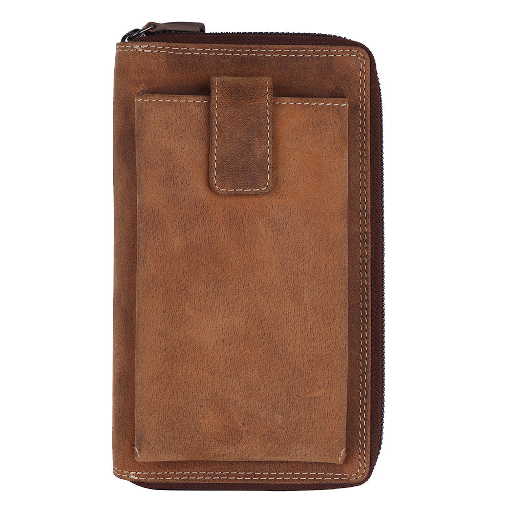 Spaghetti Western Swc424Brn Wallet Vintage Handmade Drum Dyed Genuine European Cowhide Leather Women Bag WesternåÊHandbagåÊPurse