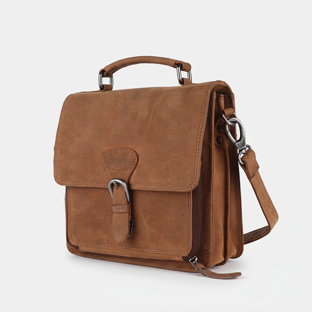 Spaghetti Western Swc423Brn Briefcase Vintage Handmade Drum Dyed Genuine European Cowhide Leather Women Bag Western Handbag Purse