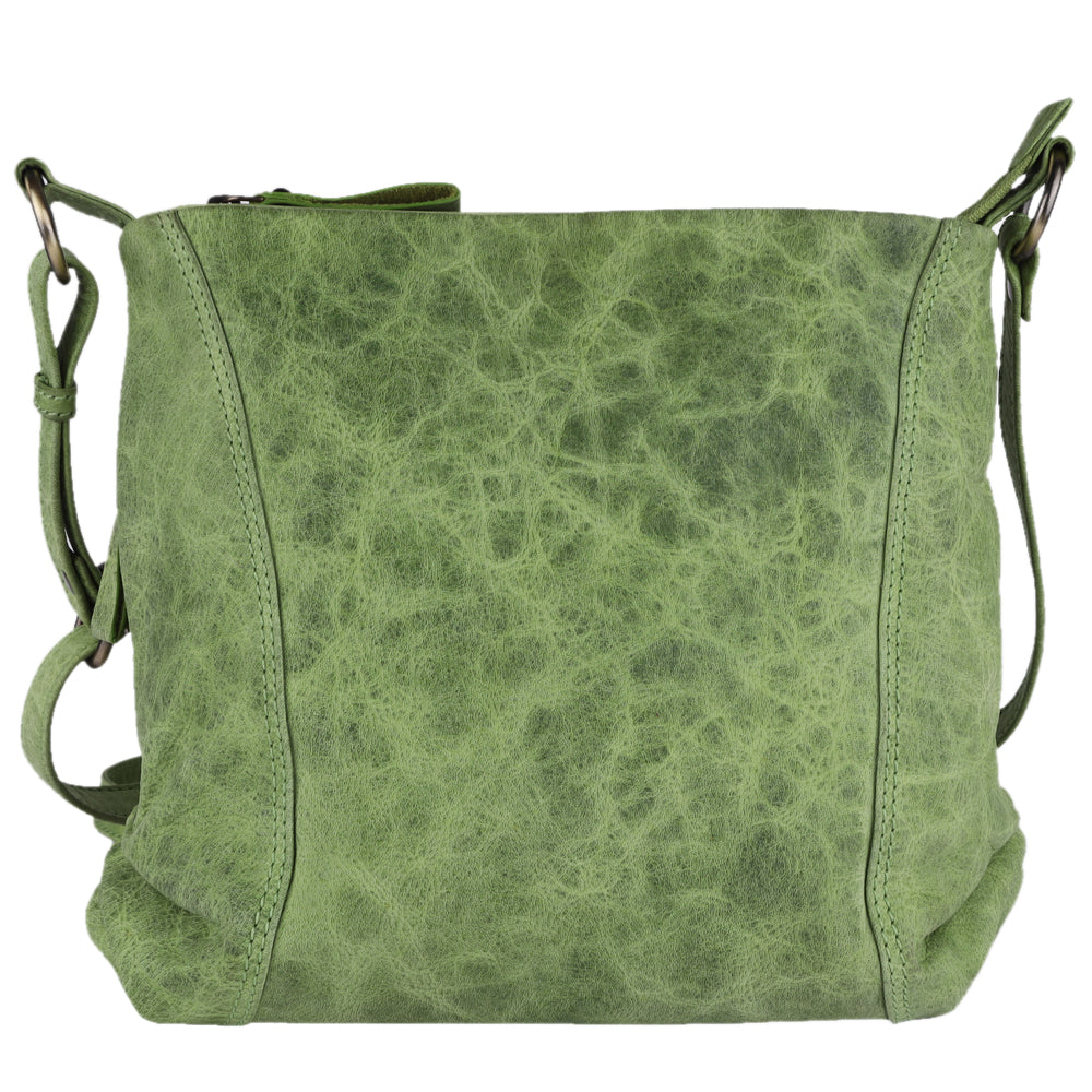 Spaghetti Western Swc461Grn Cross Body I Vintage Handmade Drum Dyed Genuine European Cowhide Leather Women Bag WesternåÊHandbagåÊPurse