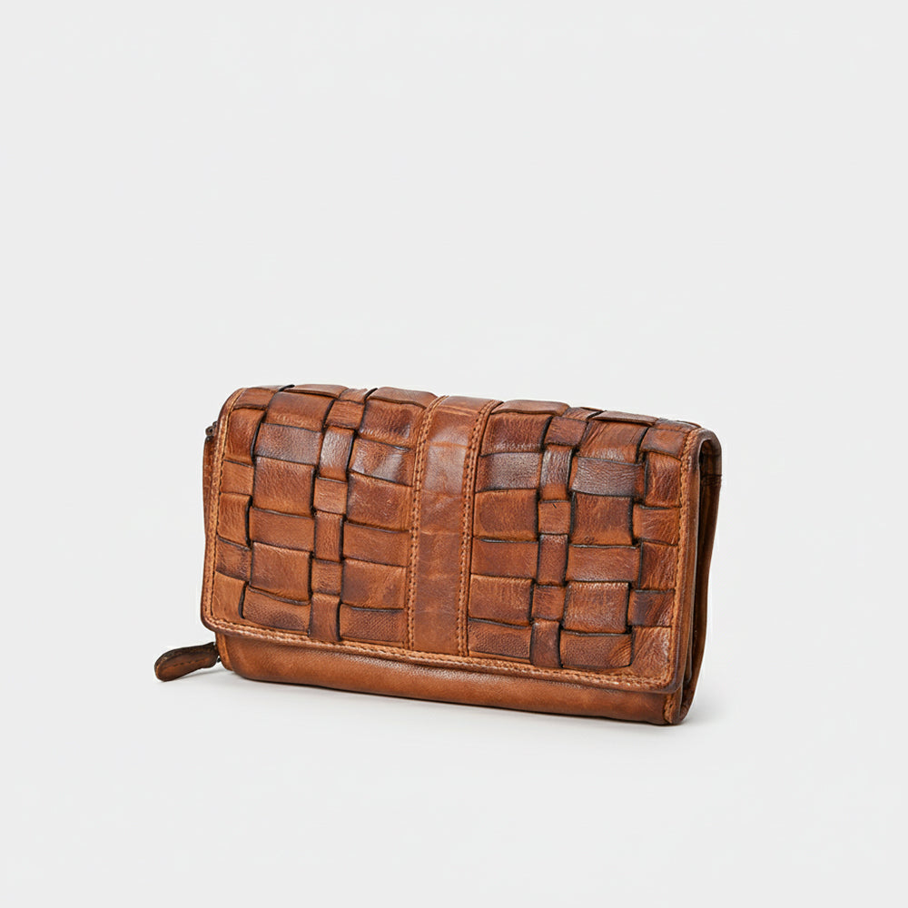 Spaghetti Western Swc447Cg Wallet Vintage Handmade Drum Dyed Genuine European Cowhide Leather Women Bag Western Handbag Purse
