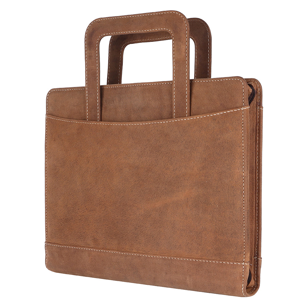 Spaghetti Western Swc420Brn Briefcase Vintage Handmade Drum Dyed Genuine European Cowhide Leather Women Bag WesternåÊHandbagåÊPurse