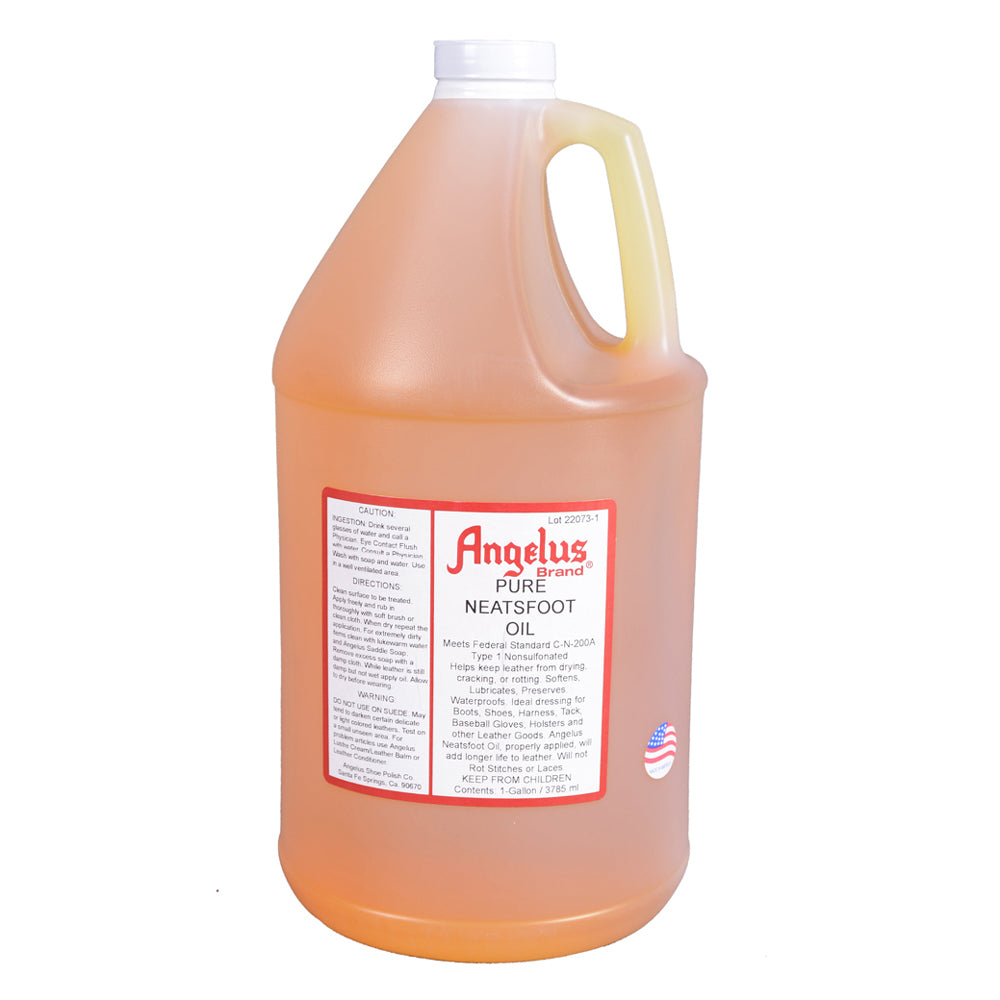 Angelus Brand Pure Neatsfoot Oil 1 Gallon 100% Natural Leather Preservative & Conditioner Softener for Saddles Tack & Boots