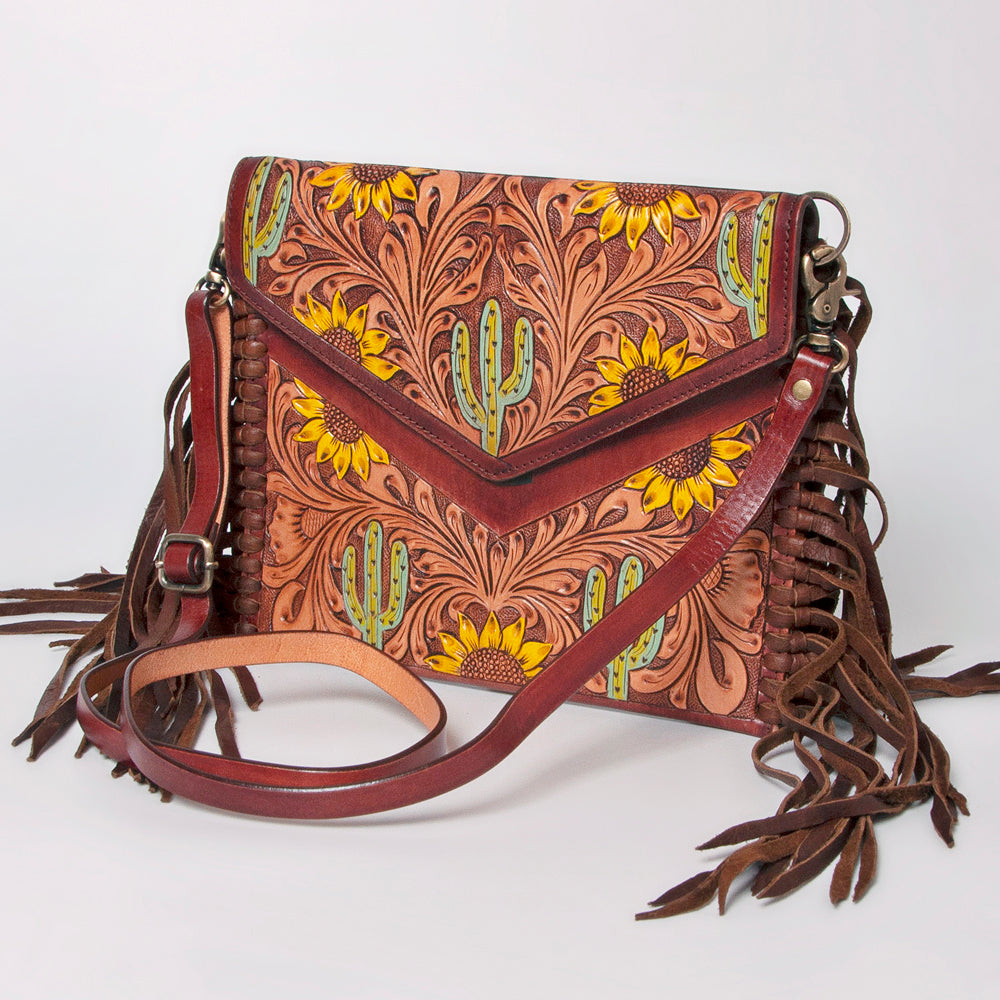 American Darling Envelope Hand Tooled Genuine Leather Women Bag Western Handbag Purse | for Cute