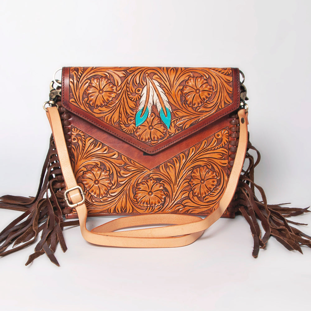 American Darling Envelope Hand Tooled Genuine Leather Women Bag Western Handbag Purse | for Cute