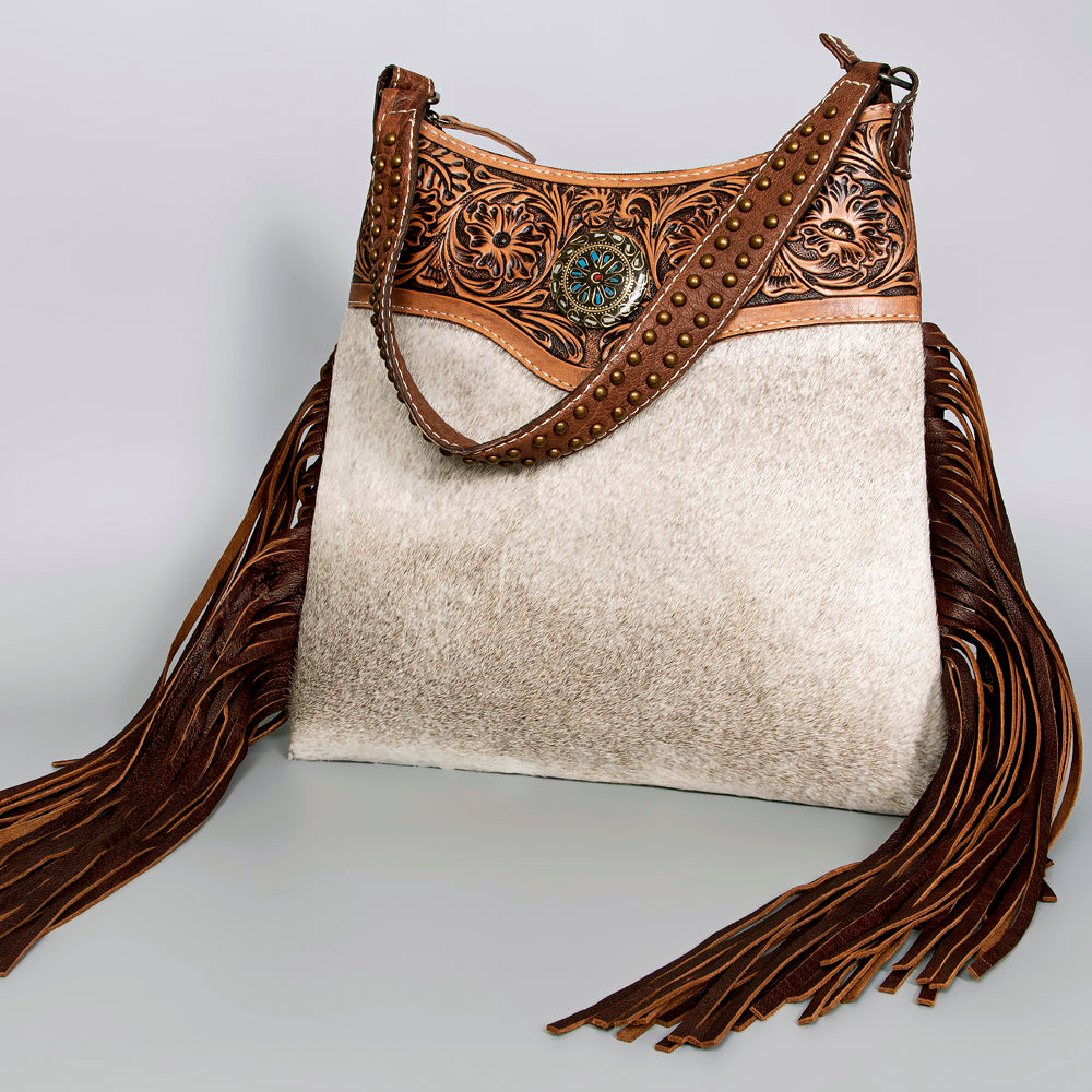 American Darling Hobo Hand Tooled Hair On Genuine Leather Western Women Bag | Handbag Purse Bags for Cute