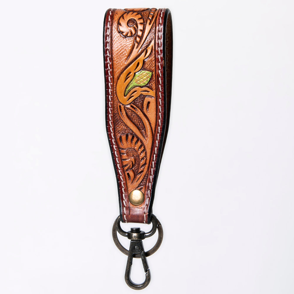 American Darling Hand Tooled Genuine Leather Handle Strap For Wristlet Bags