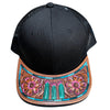 American Darling Men/Women Adjustable Cap With Leather On Visor Black | Vintage