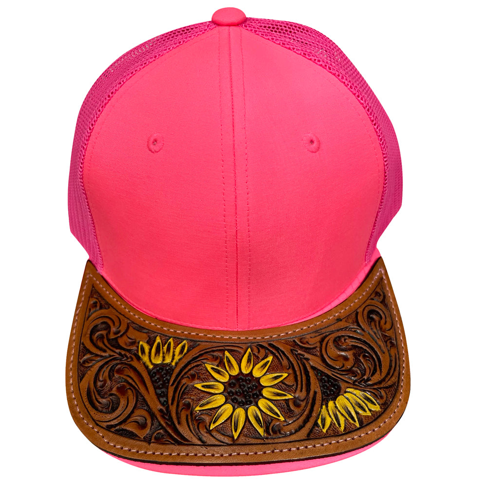 American Darling Men/Women Adjustable Cap With Leather On Visor Red | Vintage Women Men