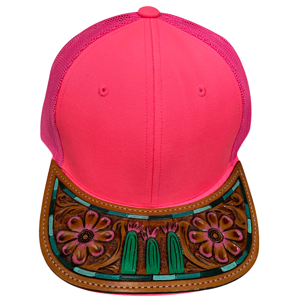 American Darling Men/Women Adjustable Cap With Leather On Visor Red | Vintage Women Men