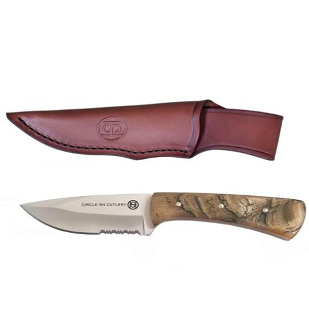 Circle Sh Cutlery Blade Fixed Handle Pocket Knife