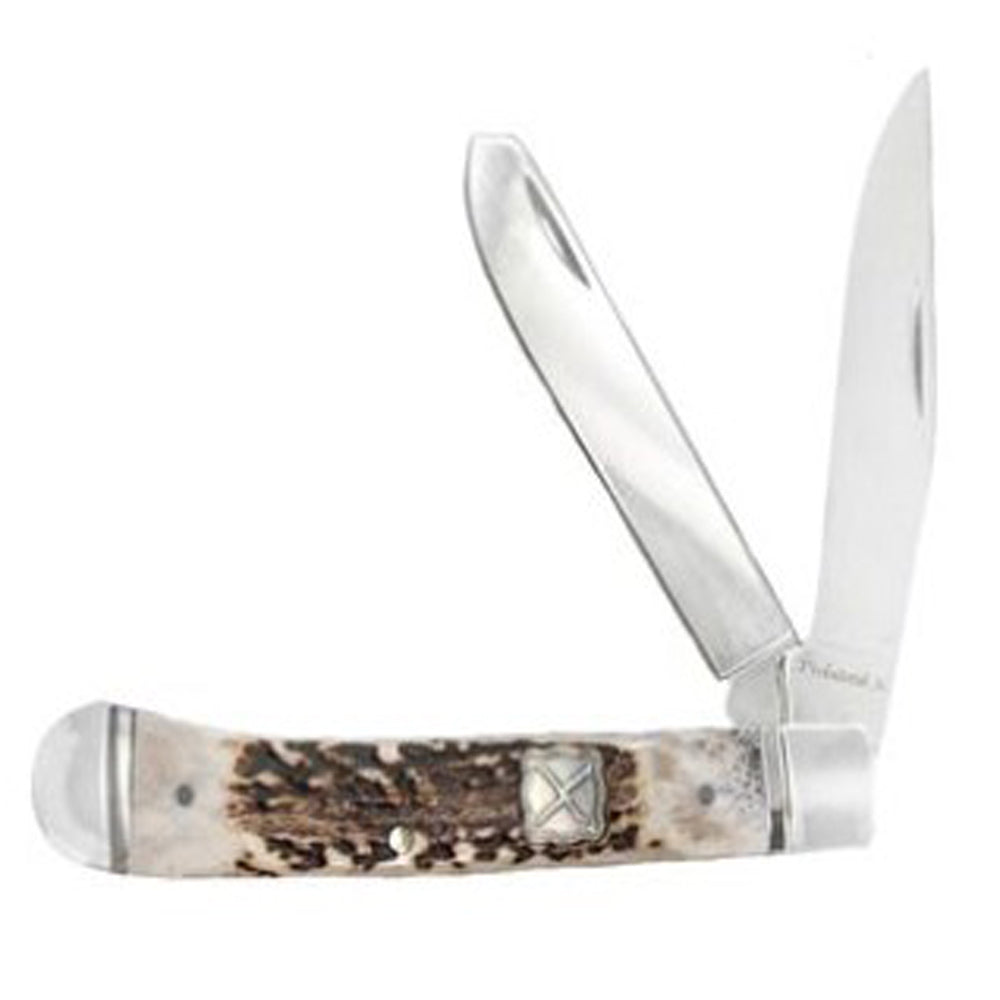 Twisted X Knife Stag Horn Trapper Two Blade