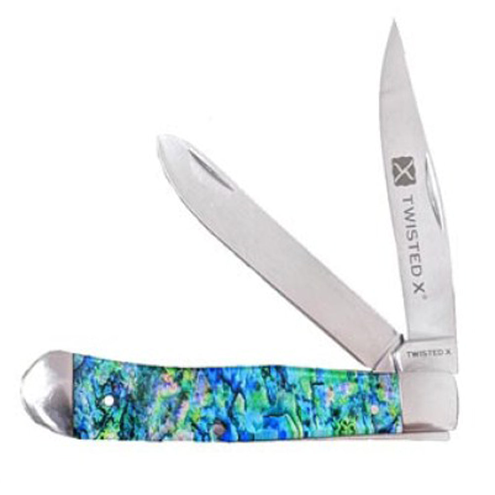 Twisted X Abalone Pocket Knife