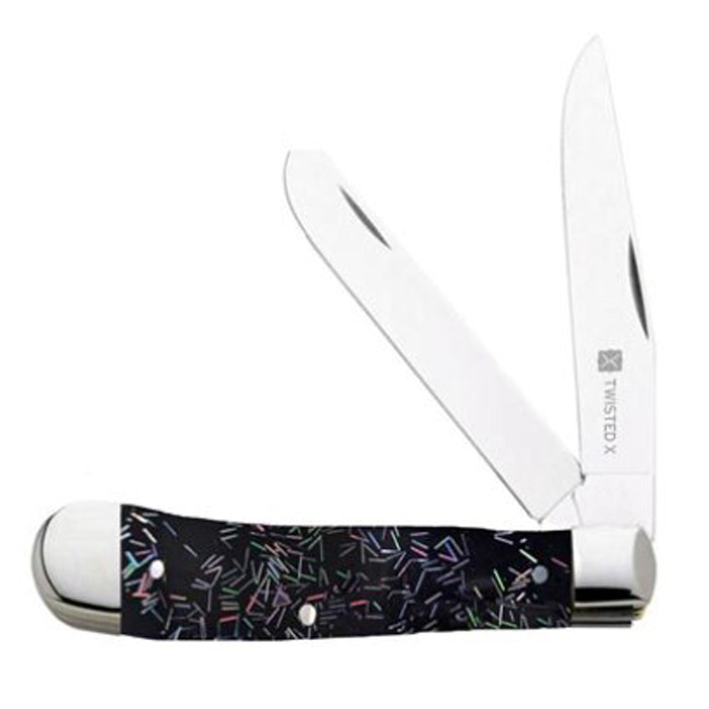 Twisted X Black Fireworks Trapper Knife